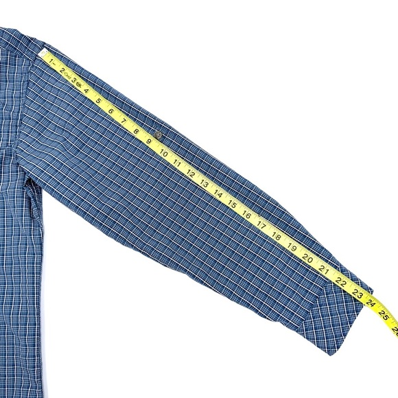 Eddie Bauer Men’s Blue & White Plaid Long Sleeve Casual Button Down Shirt Small - Picture 10 of 10